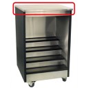 Stainless top for 24W x 24"D bar glass storage unit