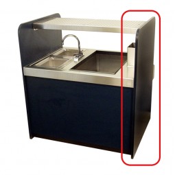 Stainless steel end panel for 26" deep coctail station *upgrade, not sold separately