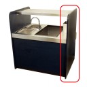 Stainless steel end panel for 32" deep coctail station *upgrade, not sold separately